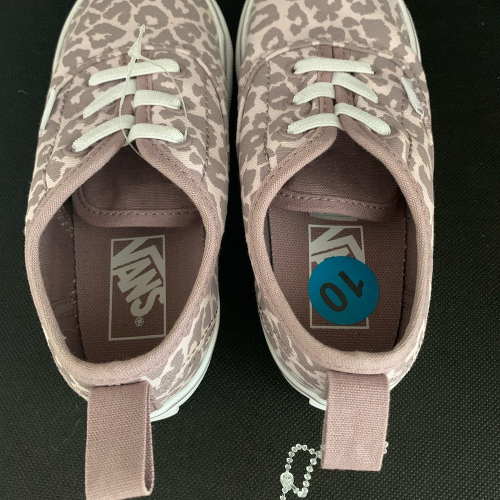 NWT- VANS Kids Sneakers with Leopard Pattern - Light Pink - Picture 6 of 9